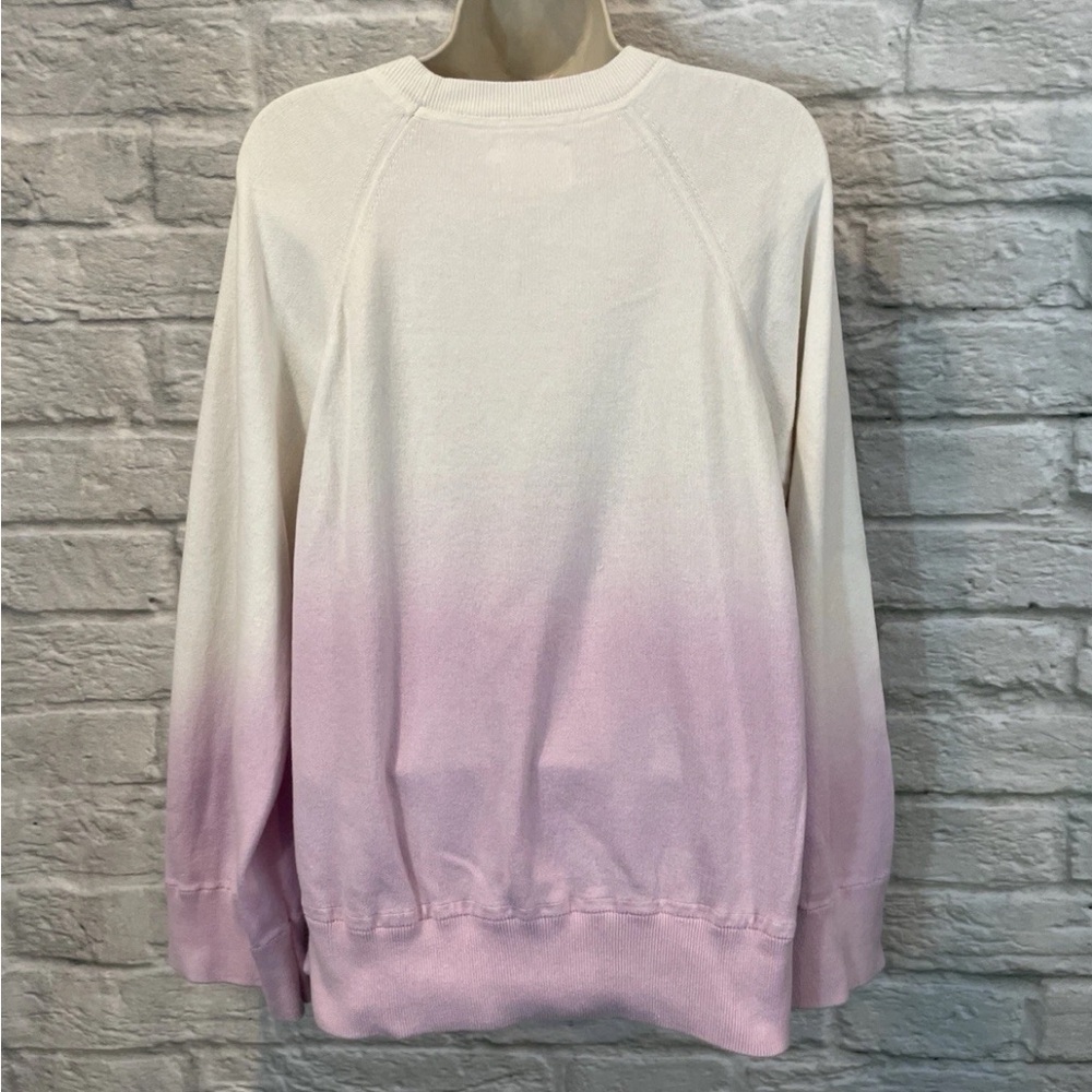 Zadig & Voltaire Lea Lavender Dip Dye Cotton Wide Sleeve Sweater Sz Large - Picture 5 of 8